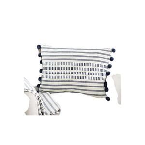 Bobby Berk 100% Cotton Woven Dec. Pillow w/ Pom Poms